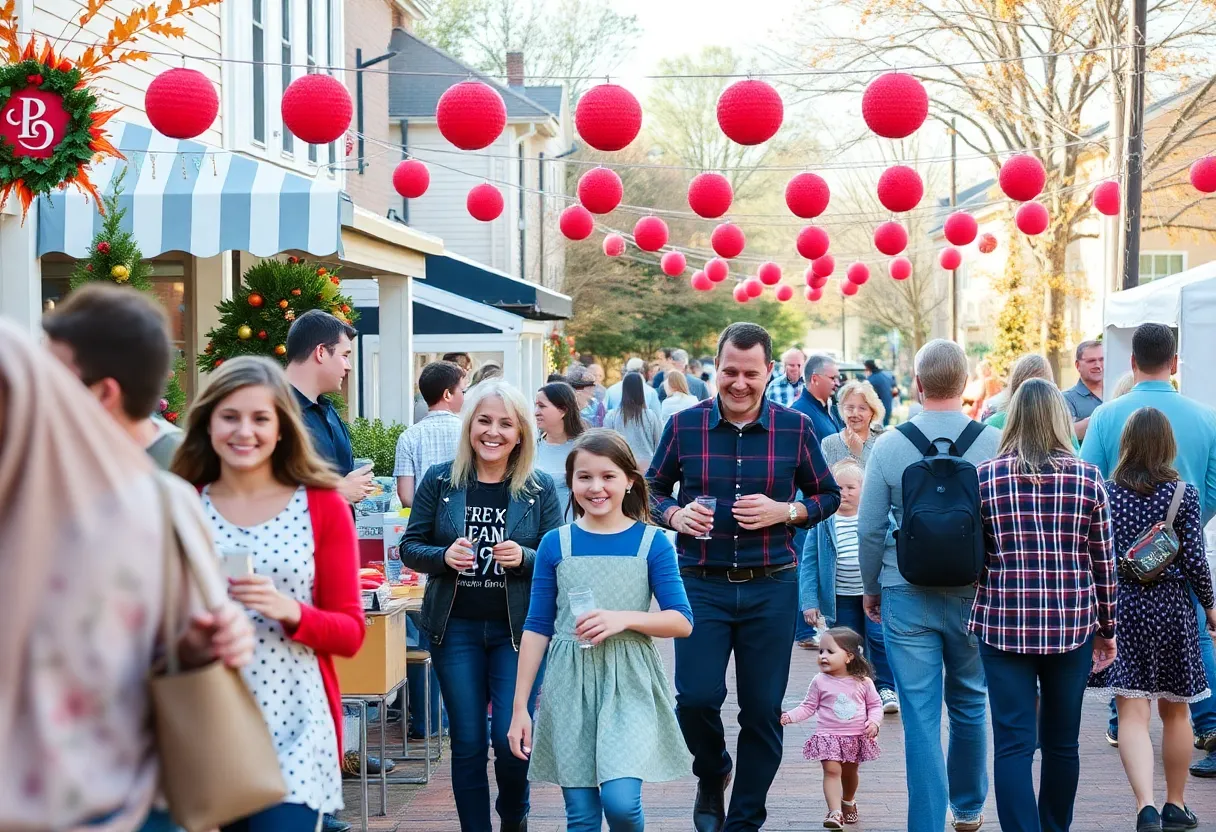 Community gathering during fall events in Bluffton