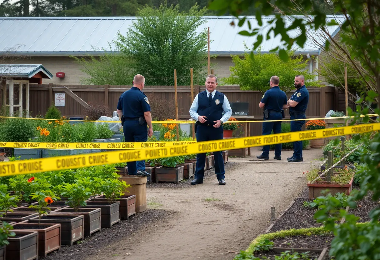 Law enforcement conducting an operation at a nursery in Bluffton