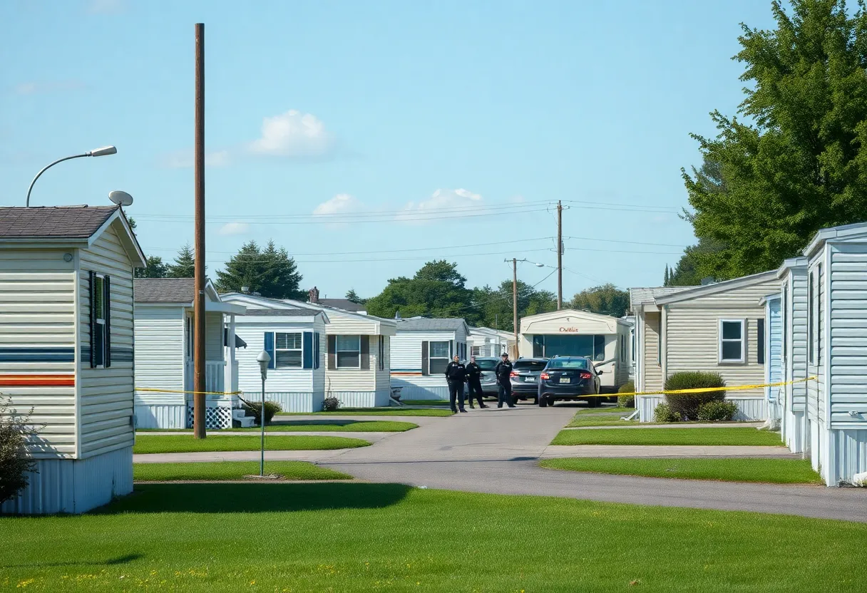 Police presence in mobile home park after shots fired