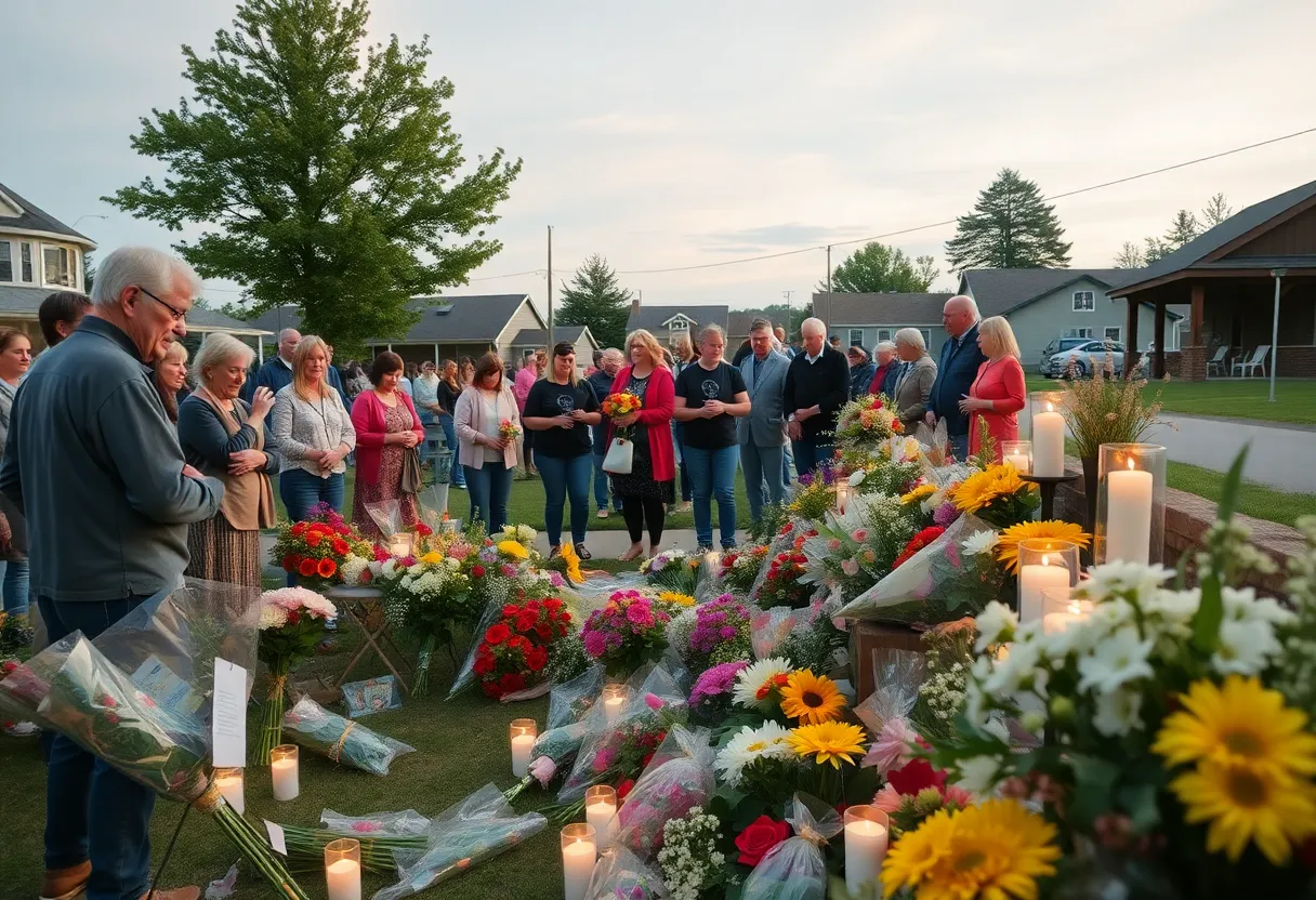 Community members gathered in remembrance of Elaine Yount Gantt.