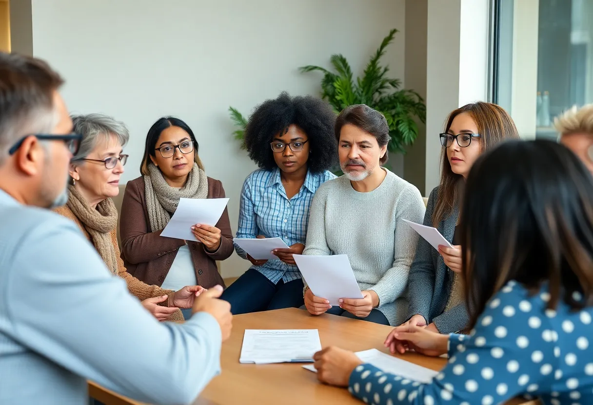 Residents attending a community meeting about scams in Beaufort County