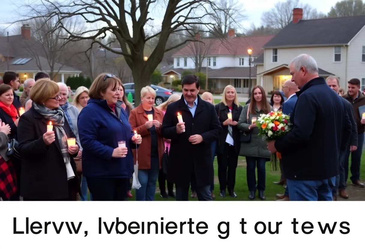 Community members gather to honor the memory of a local journalist