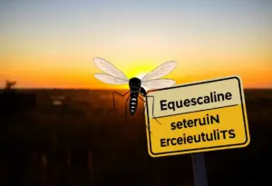 Mosquito warning sign for Eastern Equine Encephalitis