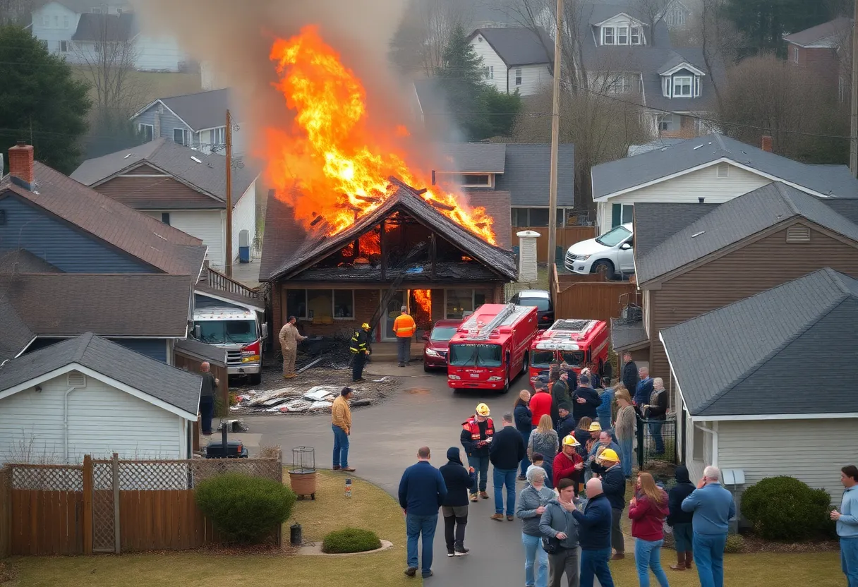 Scene of a house fire aftermath on Fripp Island