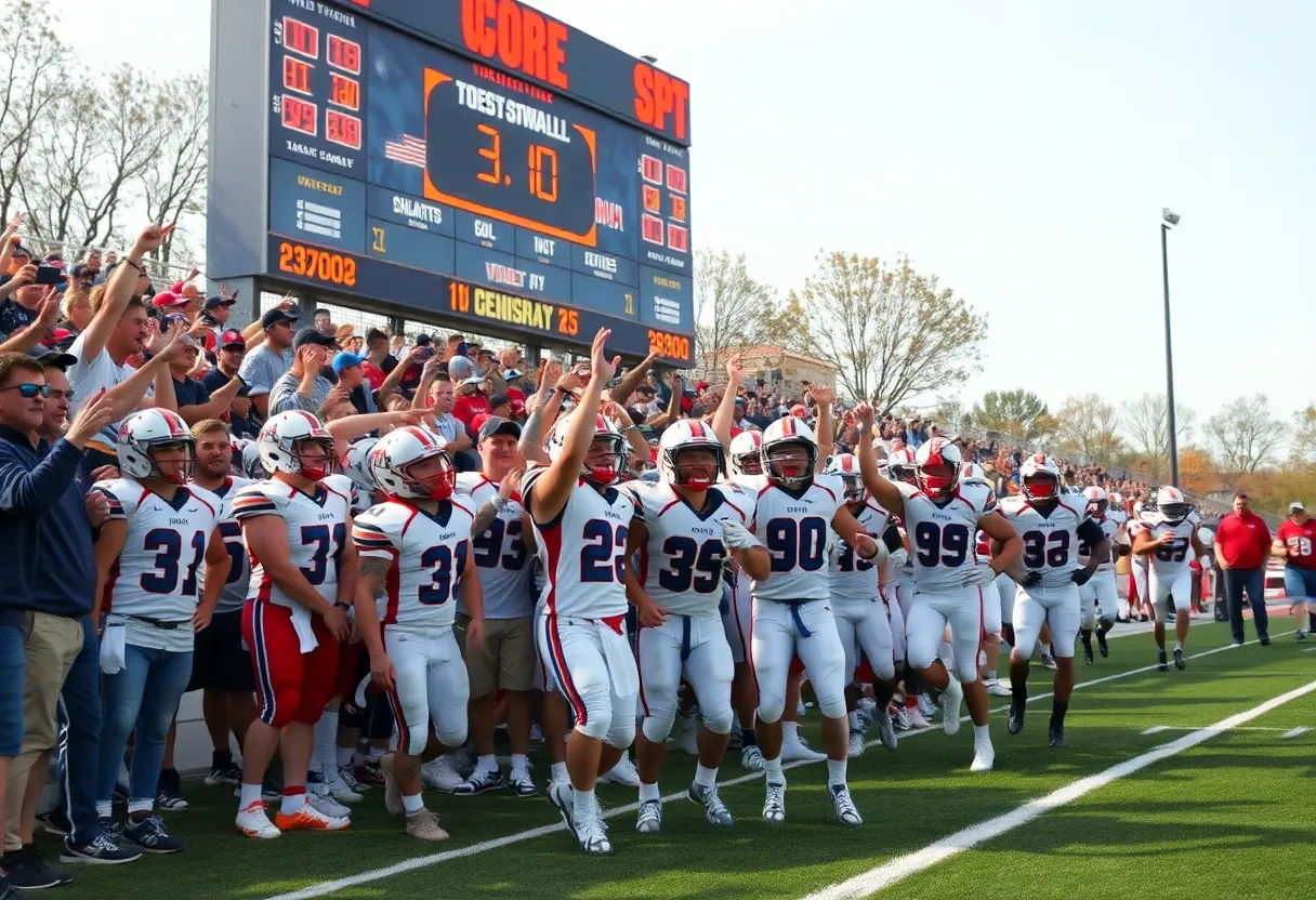 Greenwood Bulldogs celebrating after a game victory