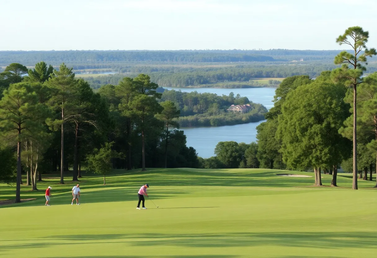 Golfers participating in the Habitat for Humanity Golf Tournament at Oldfield Club.