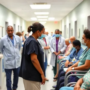 Healthcare professionals assisting patients in Beaufort County