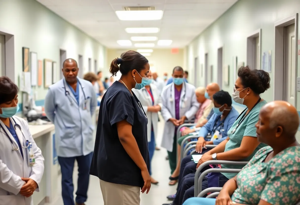 Healthcare professionals assisting patients in Beaufort County