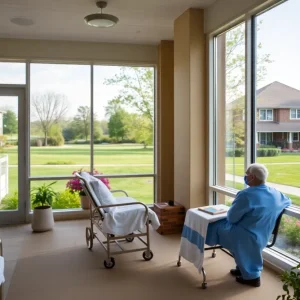 Peaceful nursing home landscape in Hilton Head