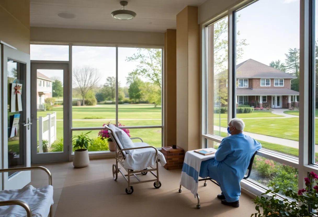 Peaceful nursing home landscape in Hilton Head