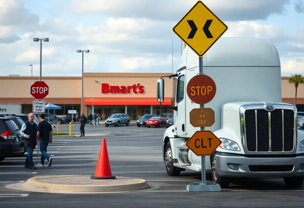 Scene of a pedestrian accident involving a truck in Hilton Head Island