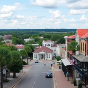 A picturesque view of a historical town in South Carolina