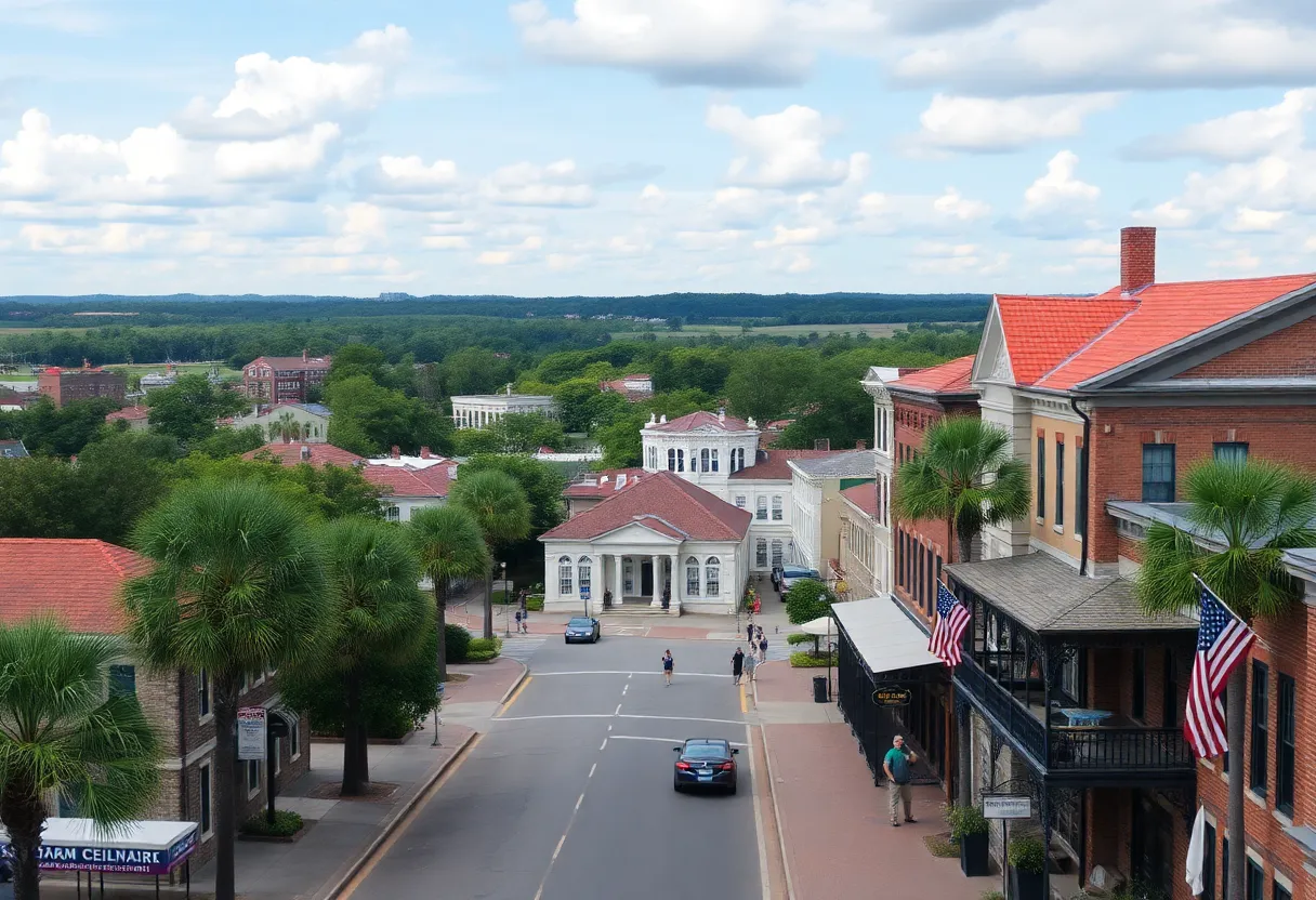 A picturesque view of a historical town in South Carolina