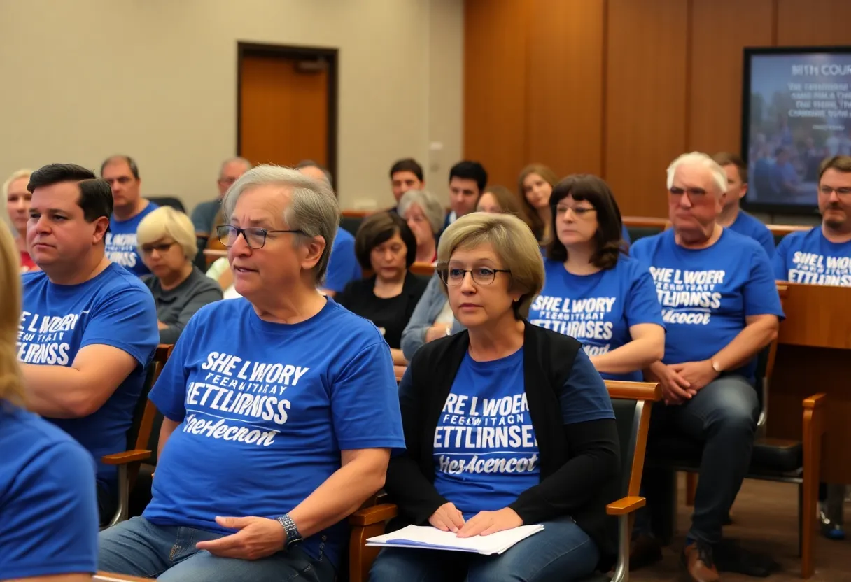 Community members at Ridgeland council meeting opposing development