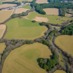 Aerial view of the proposed Tickton Hall development area in Ridgeland.