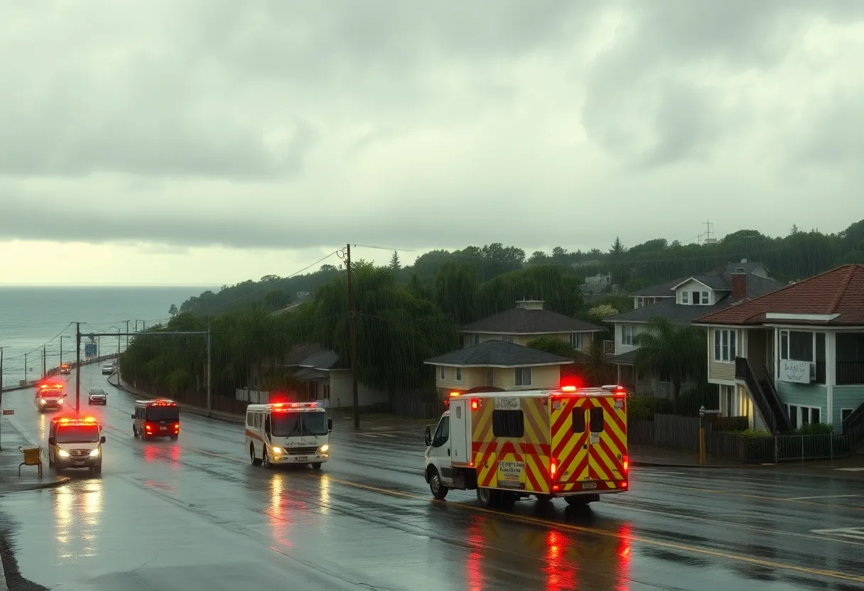 Flooded streets in Beaufort County during Tropical Storm Debby