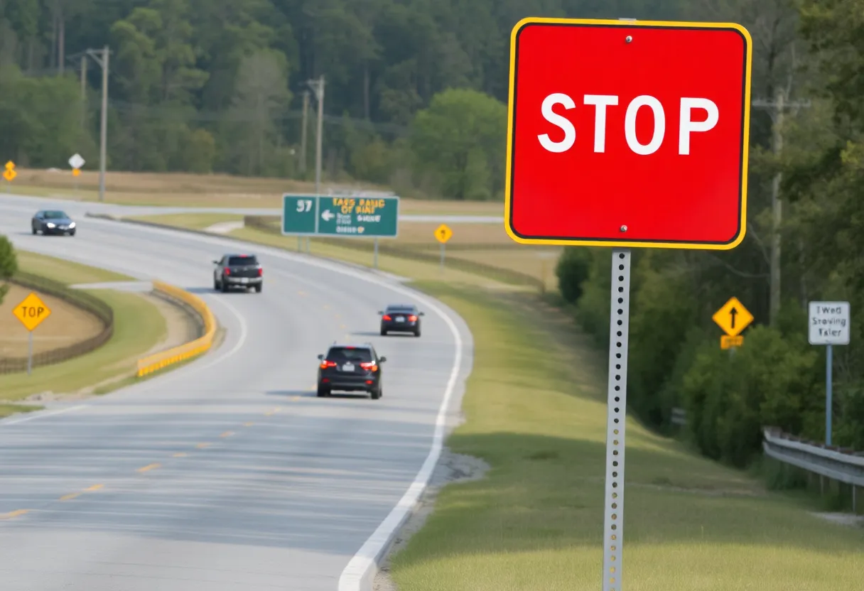 Traffic on U.S. Highway 278 in Beaufort County