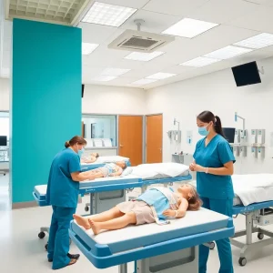 Simulation lab at USCB's PATH Center for nursing training