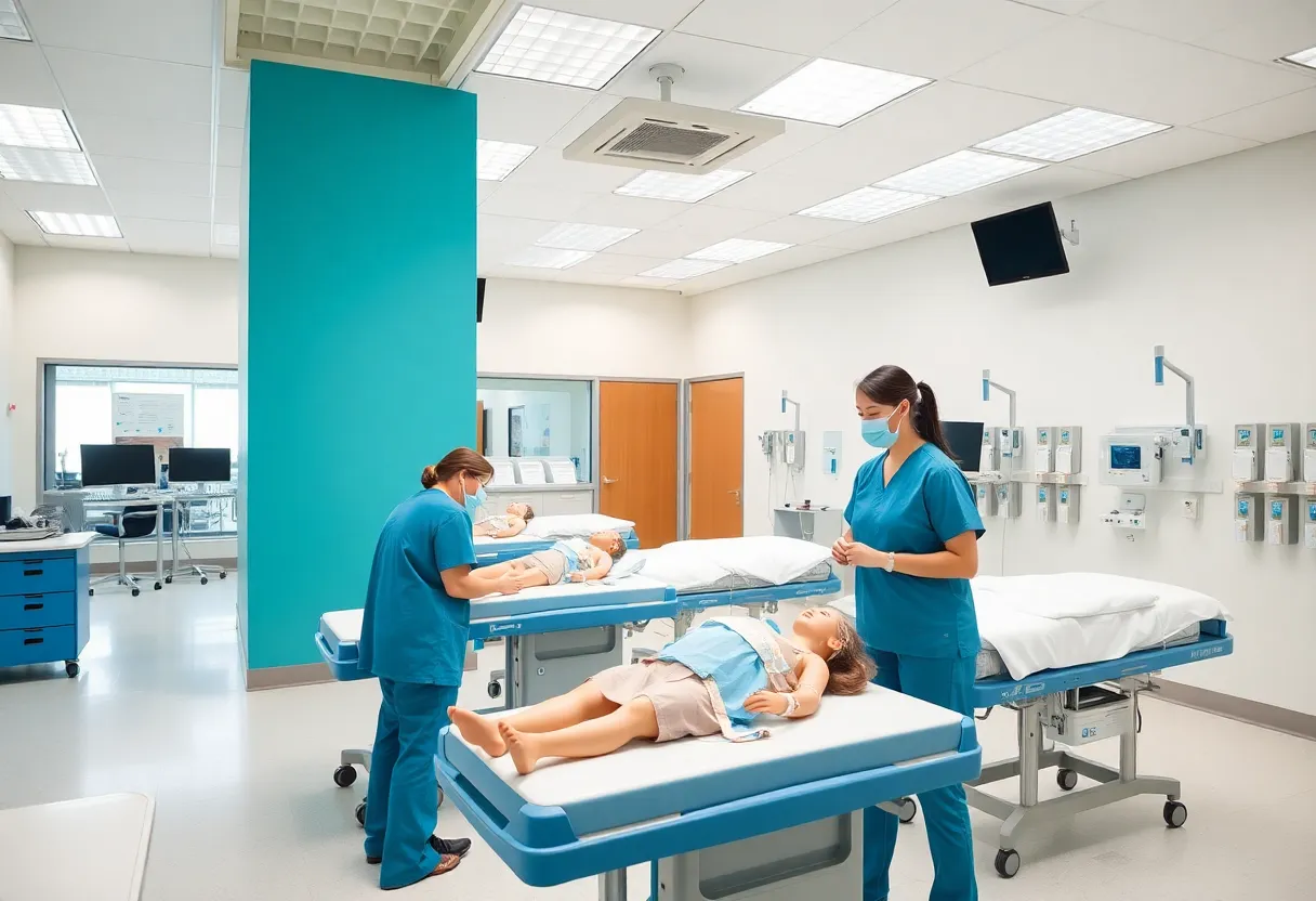 Simulation lab at USCB's PATH Center for nursing training