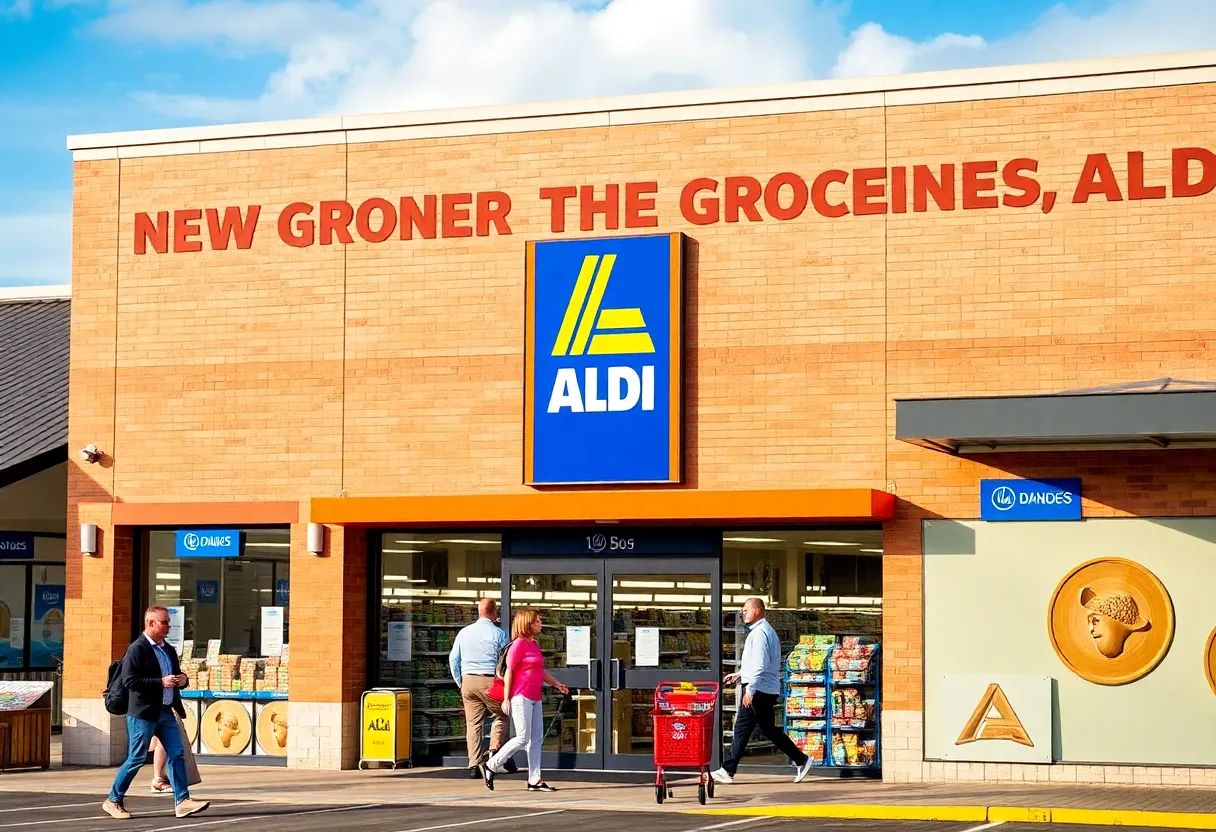 Exterior view of the new Aldi store in Beaufort