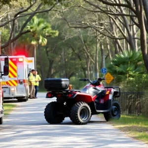 Emergency responders at an ATV accident site on Hilton Head Island