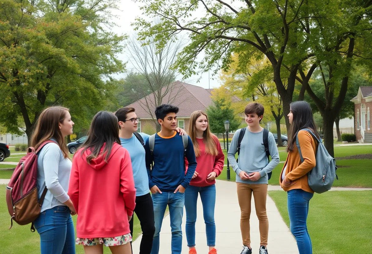 Teenagers in a Beaufort community park