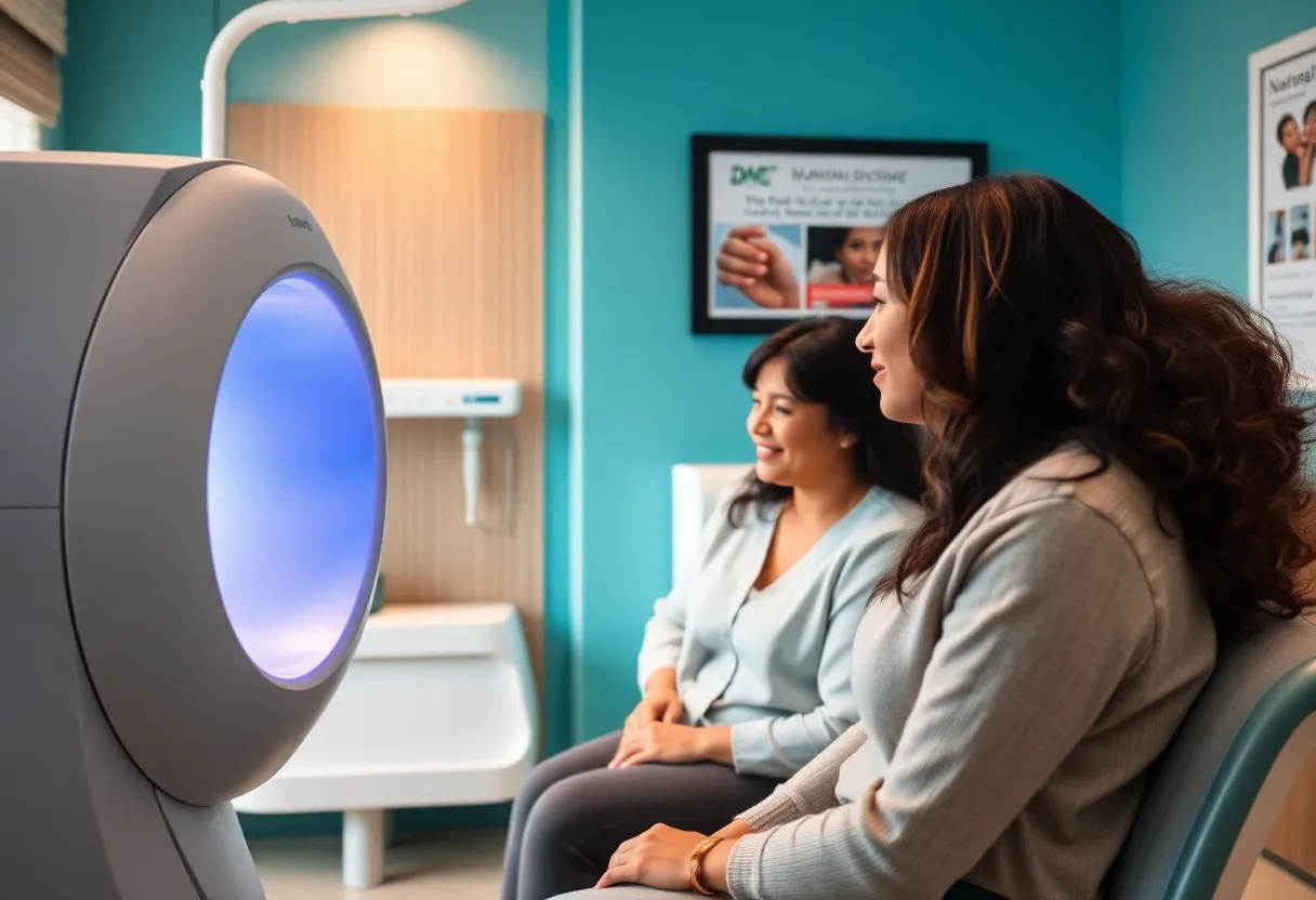 Women at Beaufort Memorial Hospital discussing mammograms