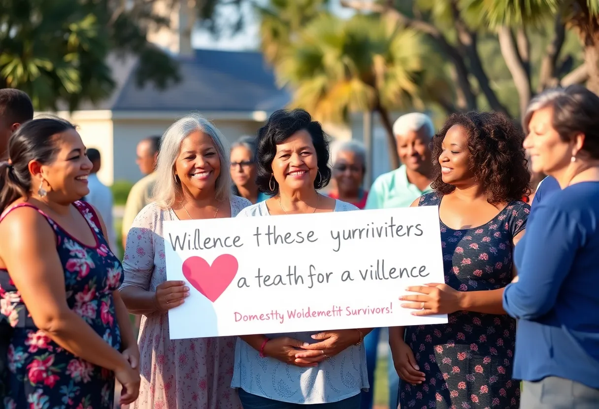 Community support scene for domestic violence survivors in Beaufort, SC