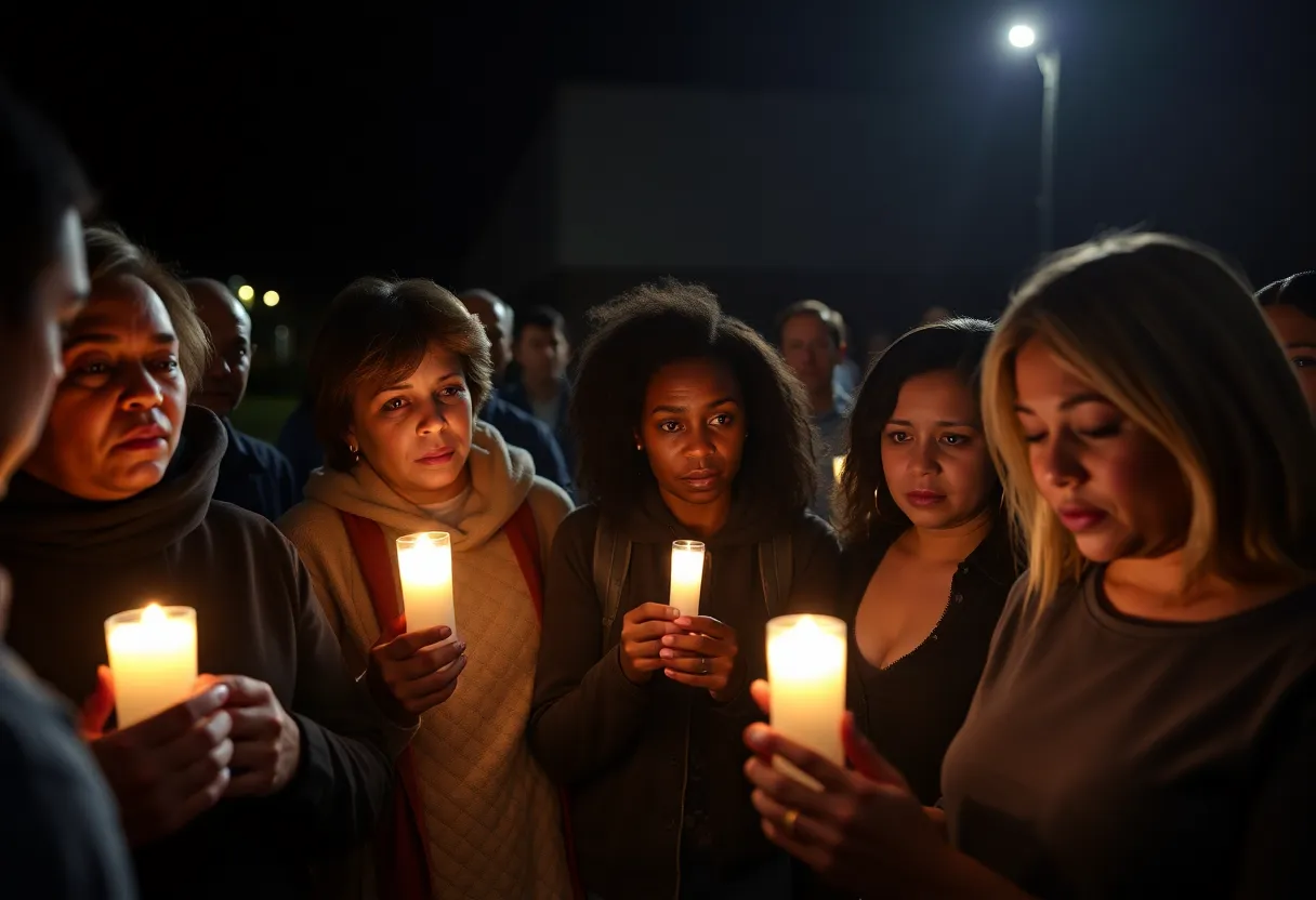 Community gathers for vigil after mass shooting in St. Helena Island.