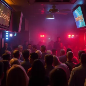 Emergency responders at the scene of a mass shooting