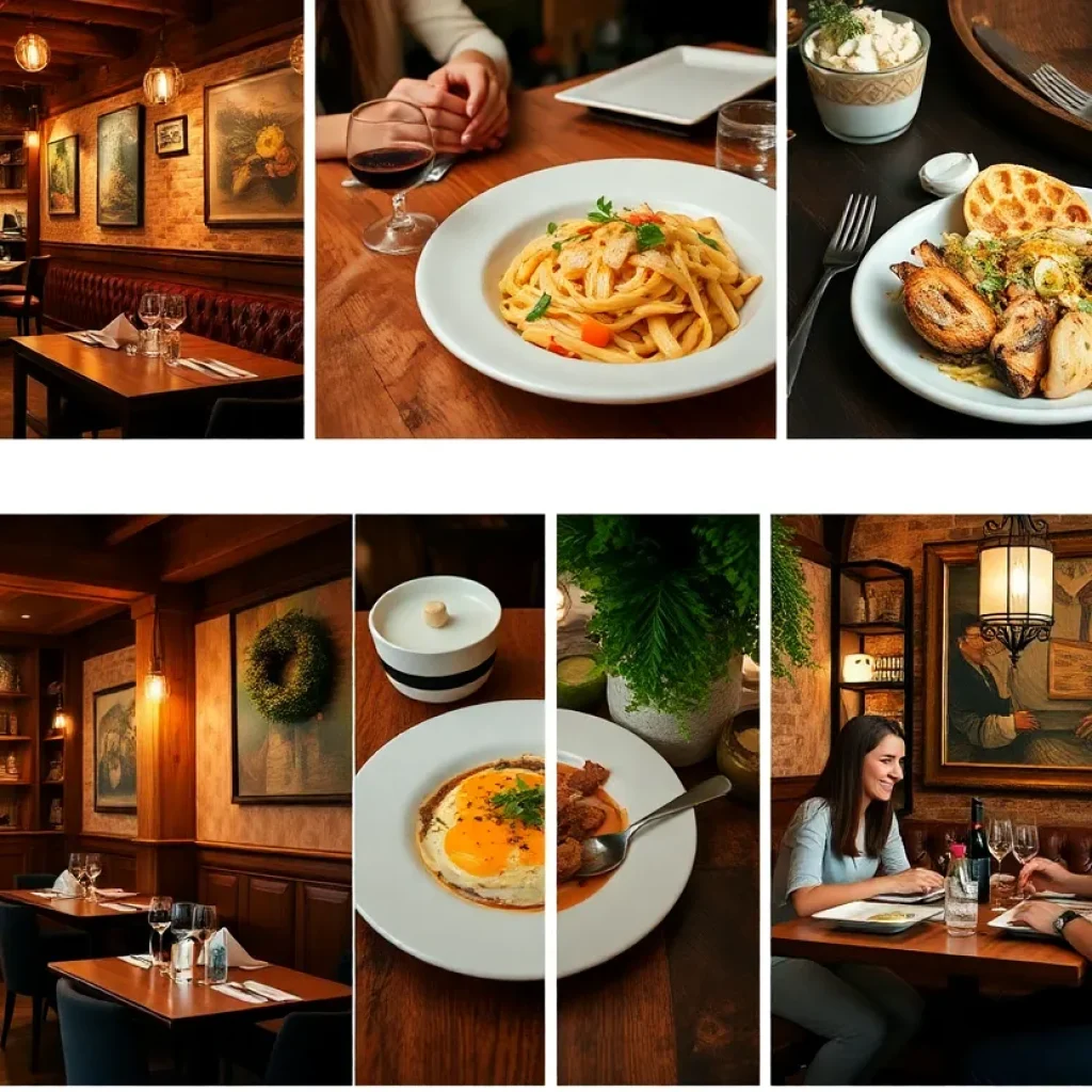 Collage of hidden restaurants in South Carolina with cuisine highlights