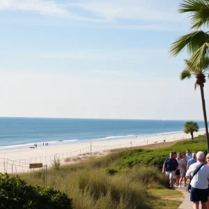 Scenic view of Hilton Head Island with community event.