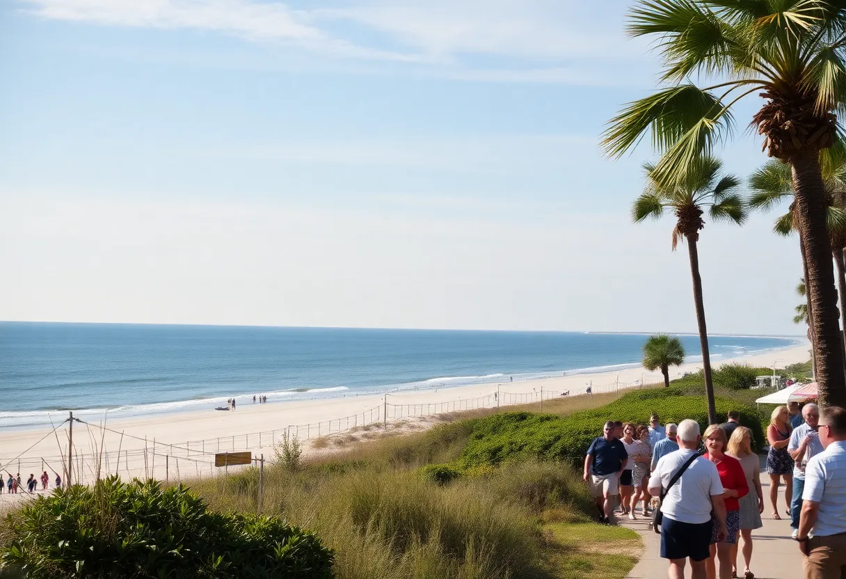 Scenic view of Hilton Head Island with community event.