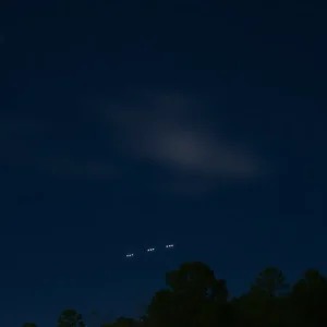 Mysterious lights in the night sky over Irmo, South Carolina