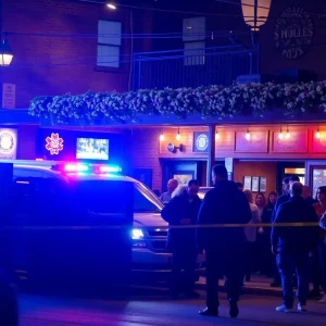 Emergency responders at Willie’s Bar and Grill after shooting
