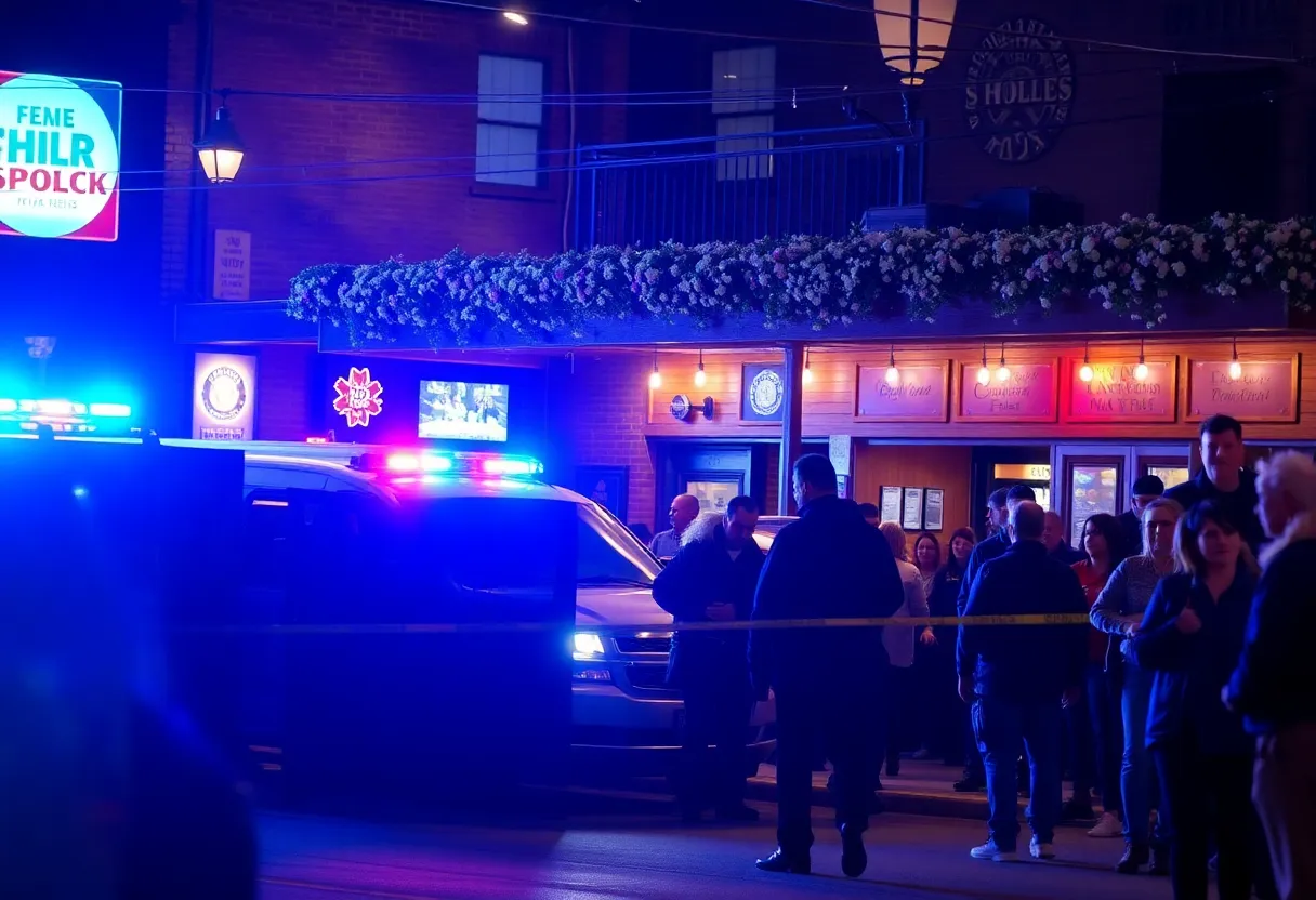Emergency responders at Willie’s Bar and Grill after shooting