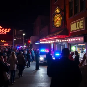Police respond to the scene of a mass shooting at Willie's Bar and Grill.