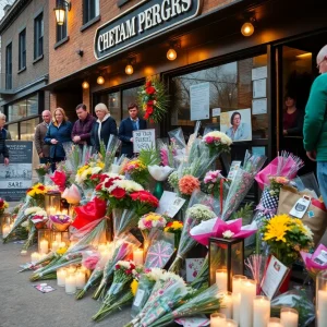 Memorial at Willie's Bar and Grill for shooting victims