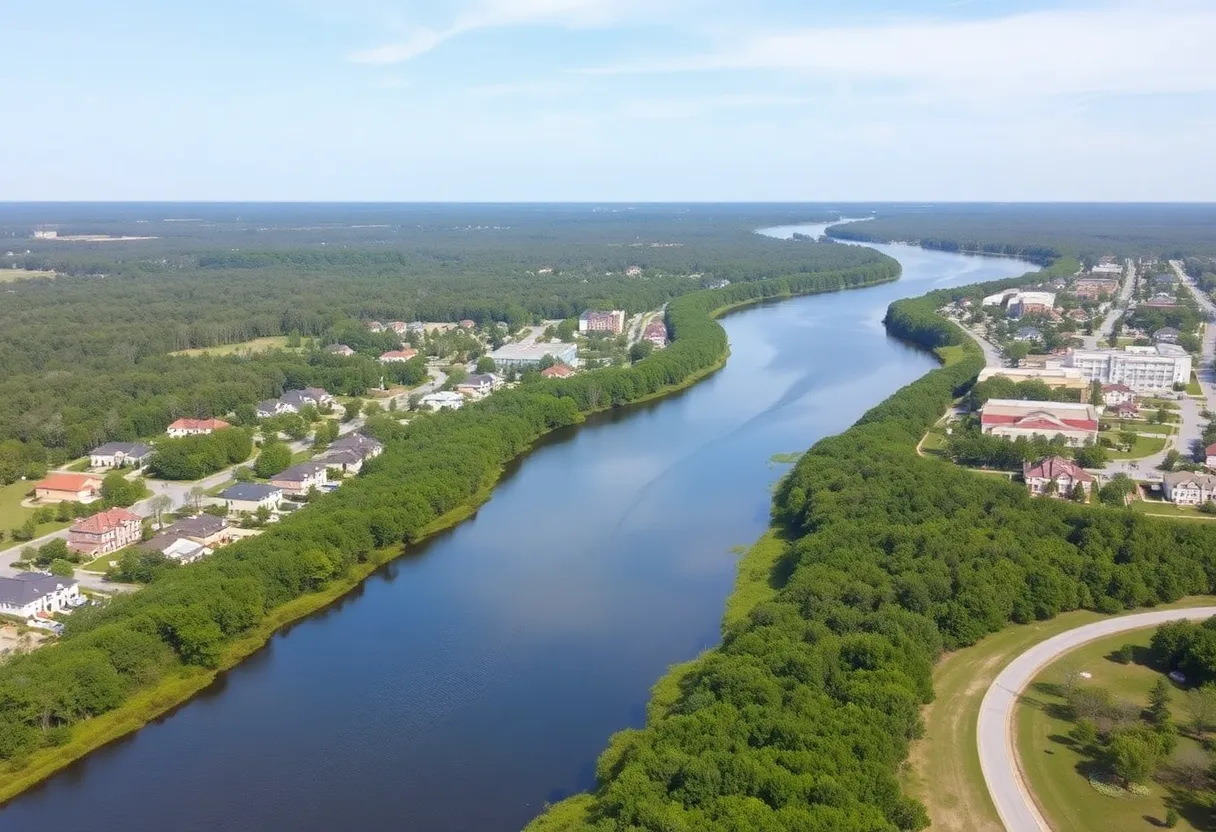 Conceptual image of development along Euhaw Creek in Beaufort