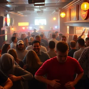 Chaos at Willie's Bar and Grill during a mass shooting.