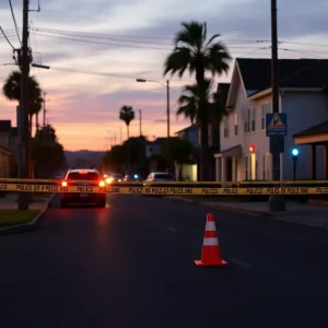 Police investigation scene on St. Helena Island