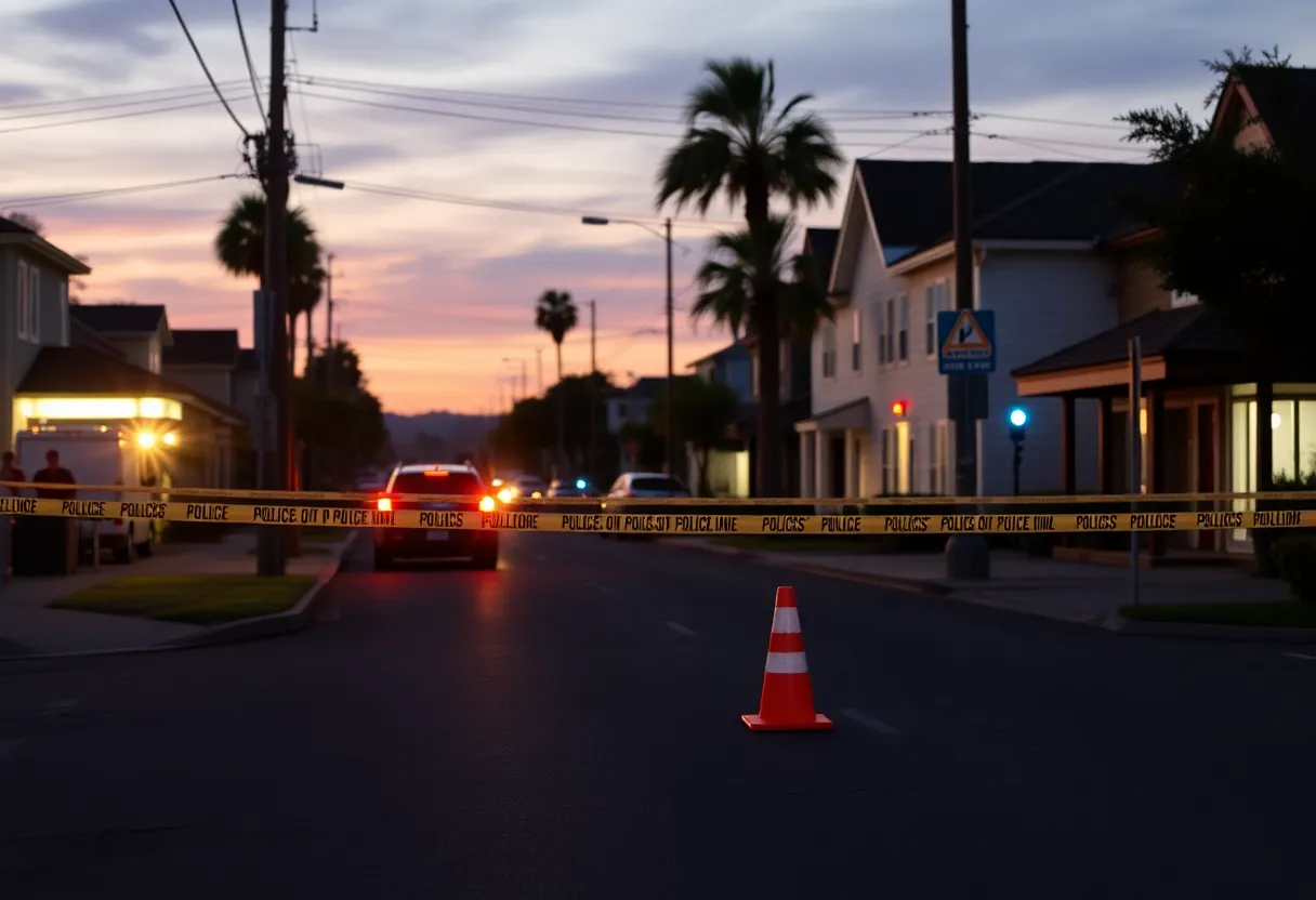 Police investigation scene on St. Helena Island