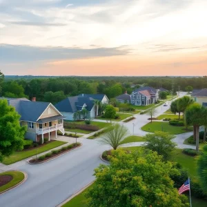 Scenic view of a small town in South Carolina, ideal for retirees