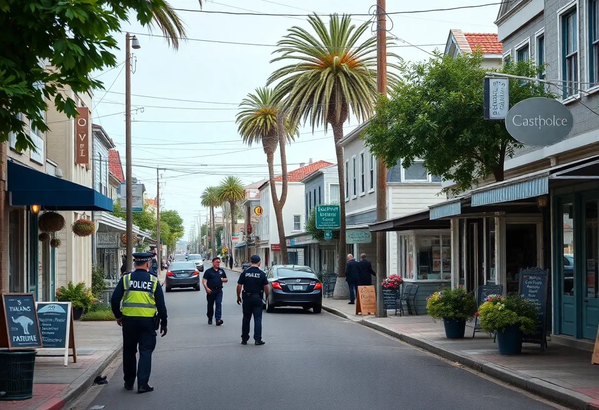 Community street on St. Helena Island with local businesses