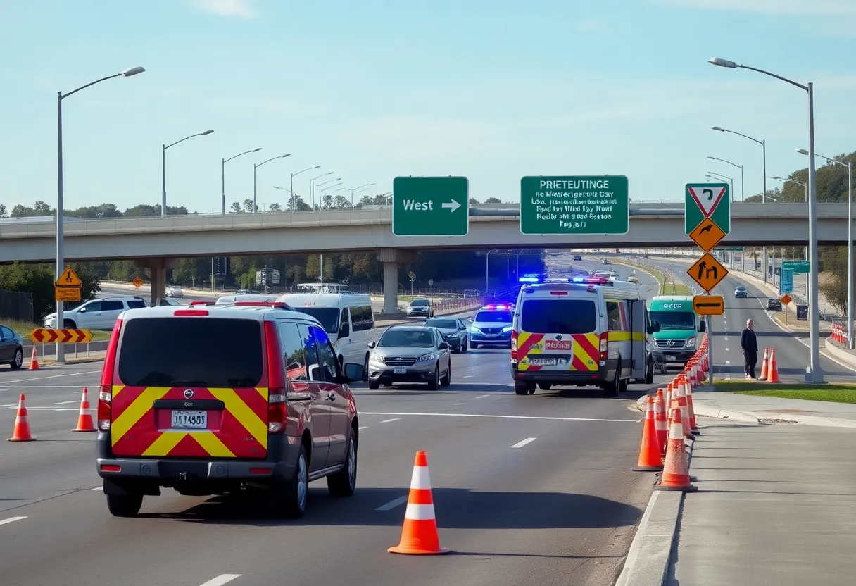 Emergency response at Highway 17 intersection.