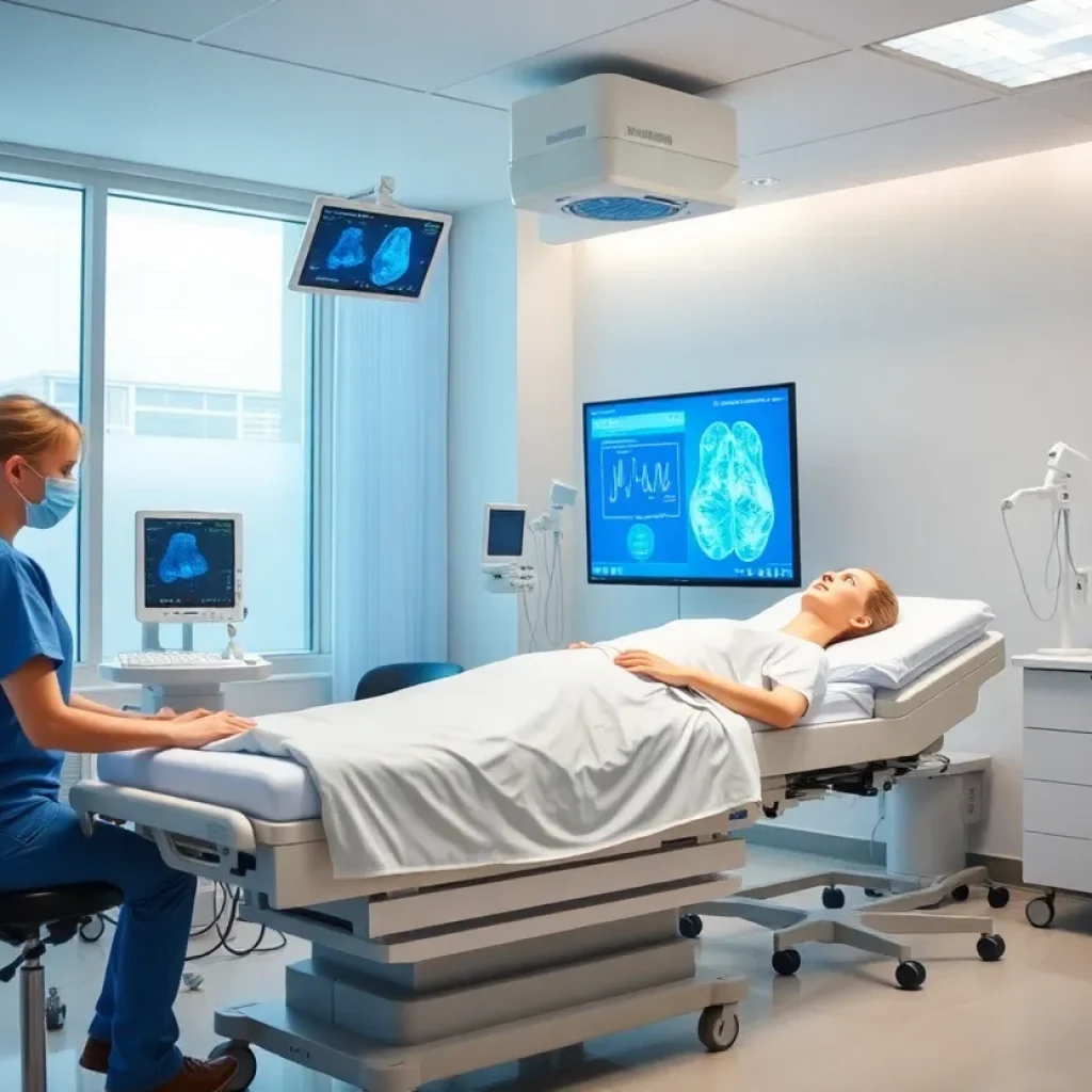 Interior of USC Beaufort's nursing training center with advanced technology for student learning.