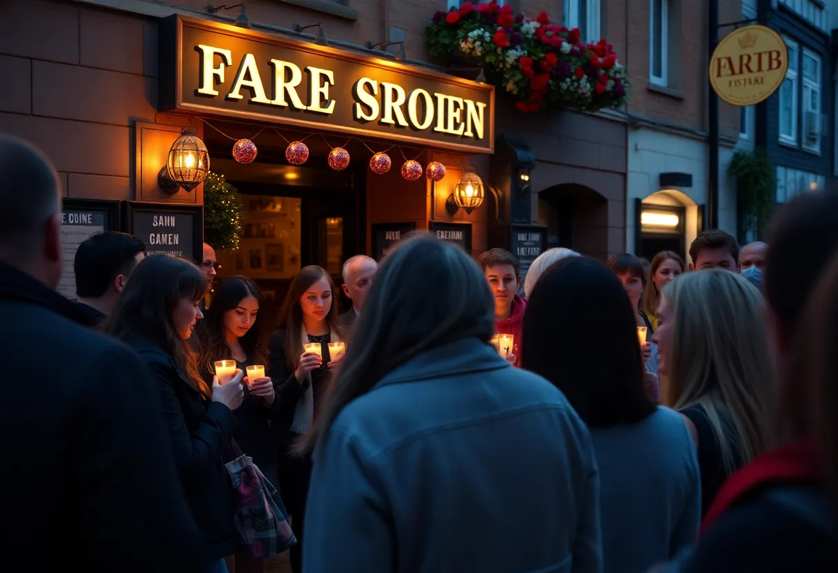 Community vigil held for victims of mass shooting outside Willie’s Bar and Grill.