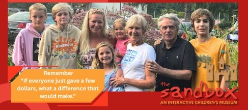 Lenore and the family at the Sandbox