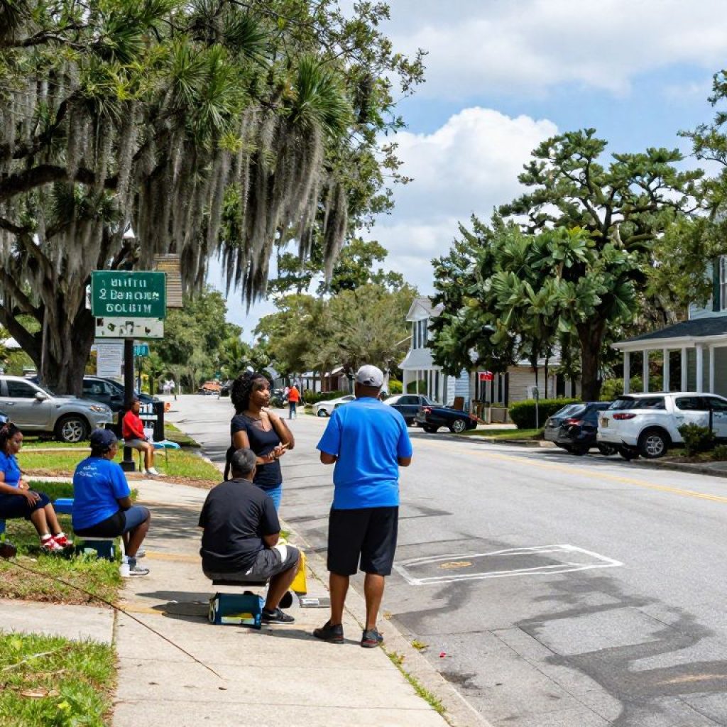 A serene neighborhood in Beaufort, South Carolina, representing community support.