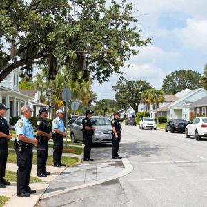 Community scene depicting law enforcement activity and housing development in Beaufort County